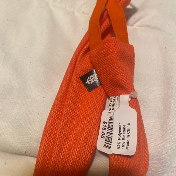 NWT! Free People Can You Feel It Soft Headband Sports Orange - Picture 3 of 4